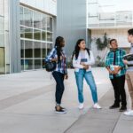 students standing in california institute of technology