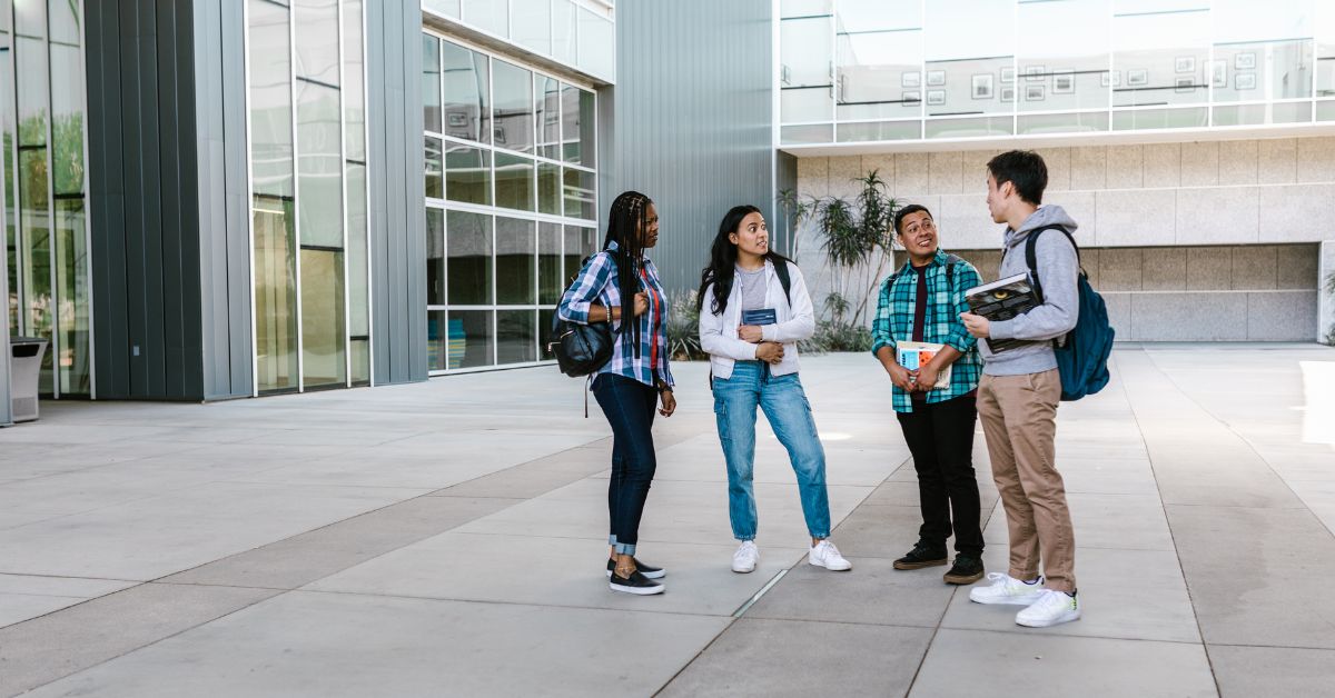 students standing in california institute of technology