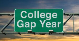 college gap year sign board