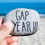 gap year written by a black marker on a small stone