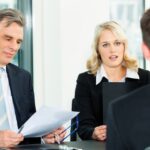 student sitting in an interview