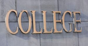 college written on a wall