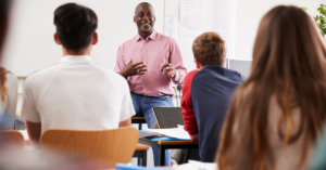 students sitting in a lecture