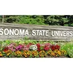 sonoma state university written on wall