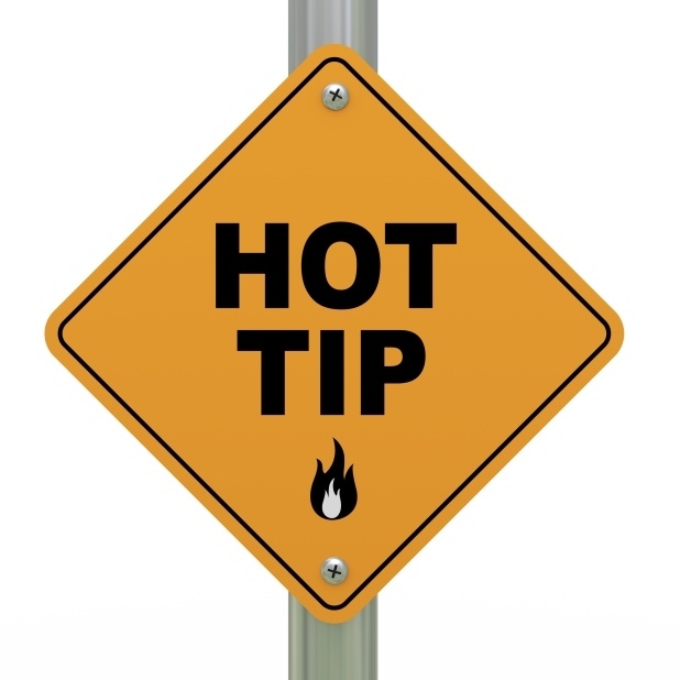 street sign reading hot tip