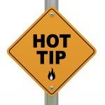 hot tip road sign