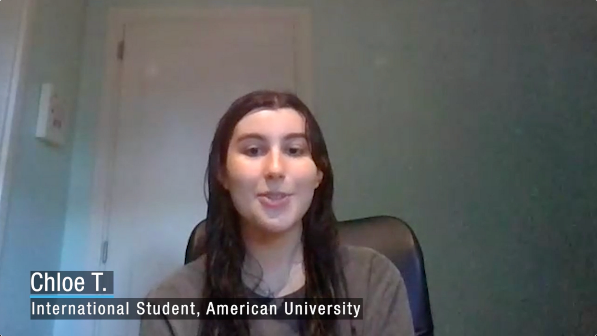 Chloe T., International student at American University