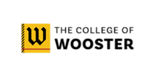 The College of Wooster logo with a bold black W on a yellow background next to the text The College of Wooster in black capital letters on a white background.