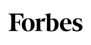 The Forbes logo in bold black serif lettering against a transparent background.