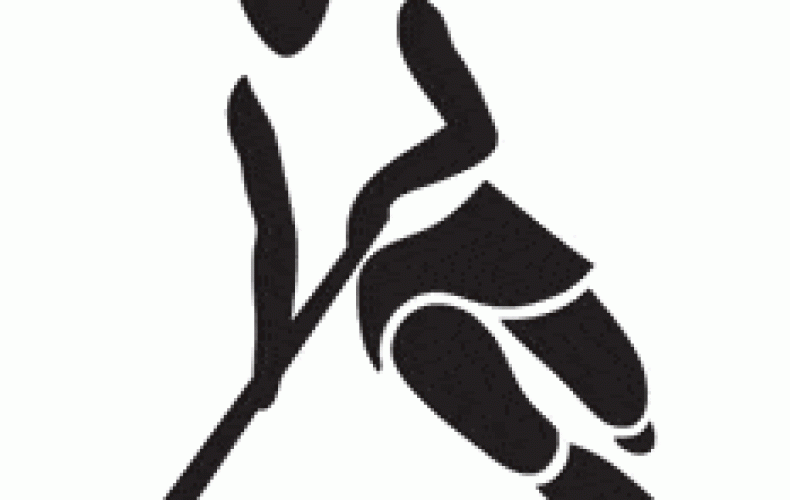 a hockey player logo