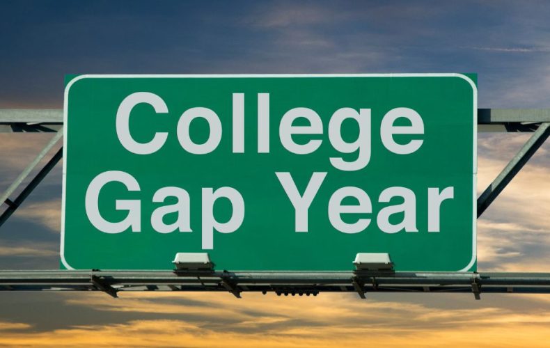 college gap year sign board