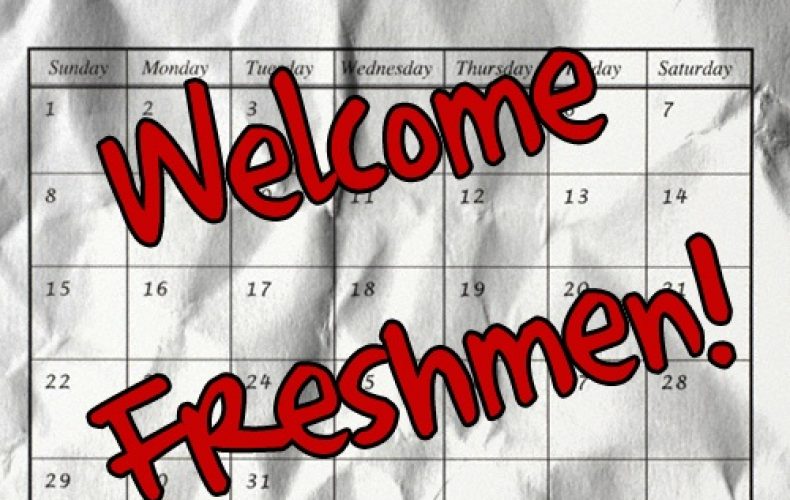 calendar saying welcome freshman