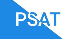 psat word written in blue and white font color